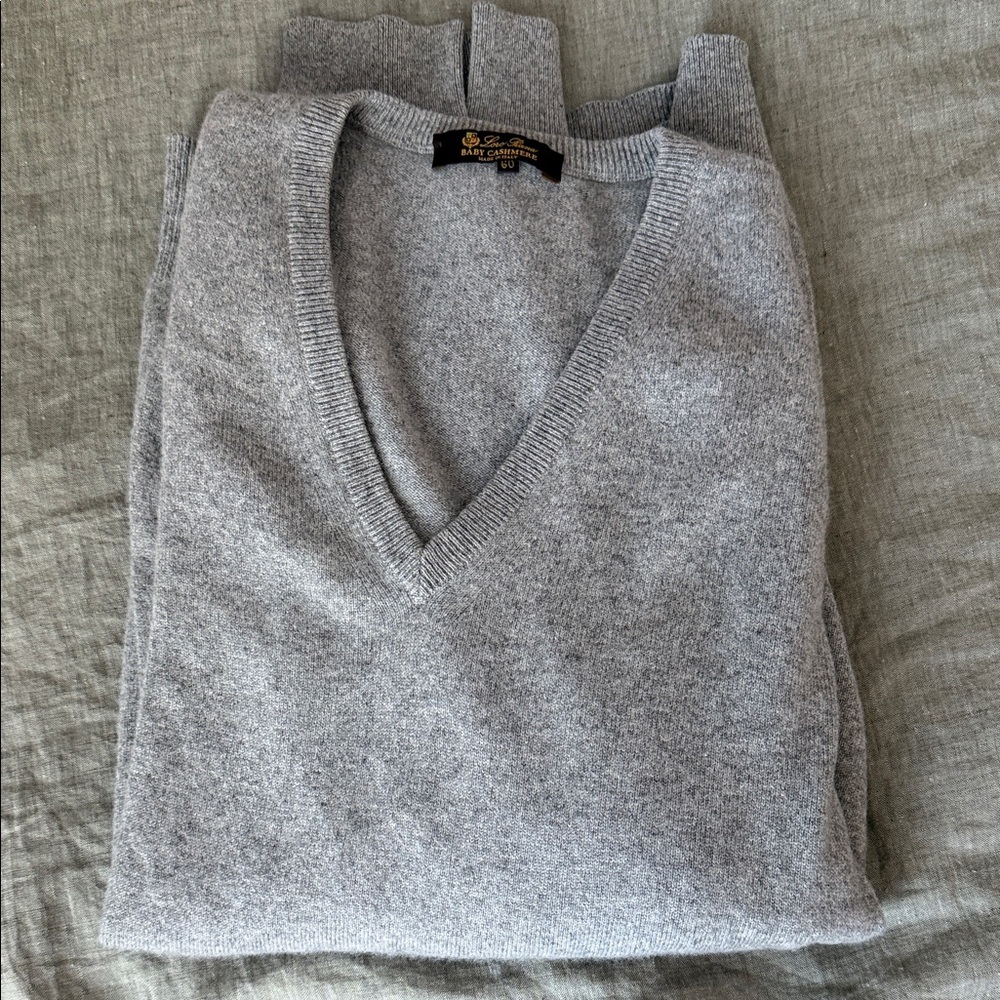 Loro Piana baby cashmere v neck sweater